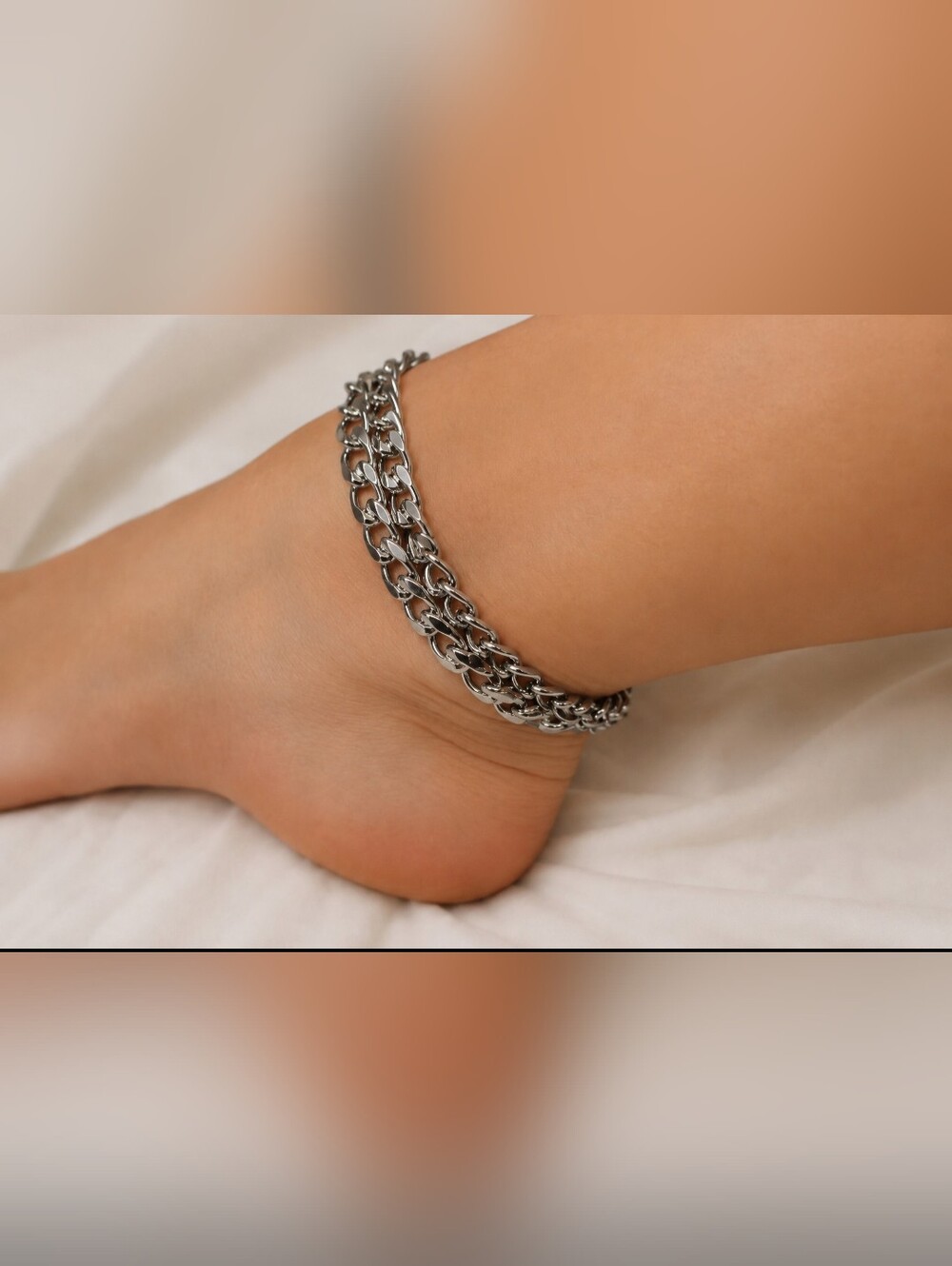 Endless Aura Anklet - Lunar Silver
